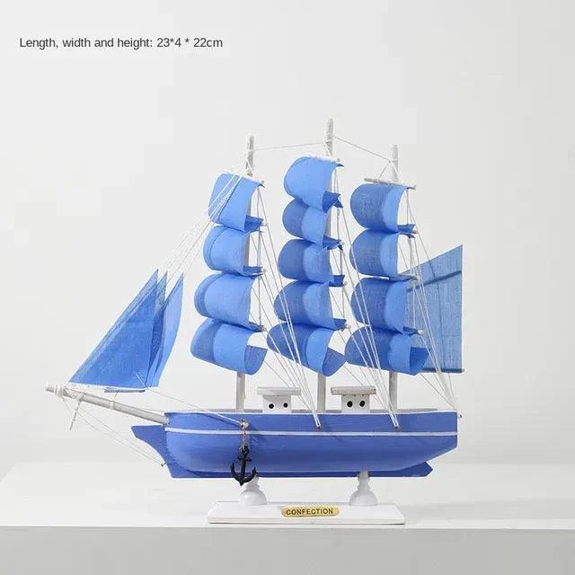 WoodenSailboatModelDecorationCraftsBirthdayGiftSculpturesandStatues-Homeko9 Wooden Sailboat Model Decoration Crafts Birthday Gift Sculptures and Statues - Homeko