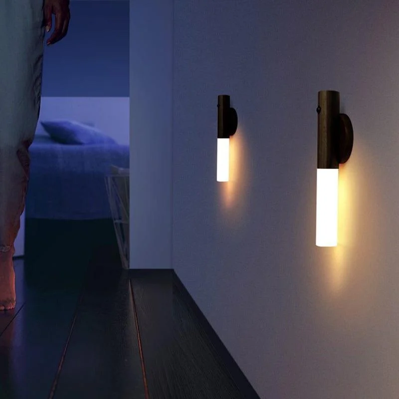 WoodenSmartWallLampwithMotionSensor-Homeko2 Wooden Smart Wall Lamp with Motion Sensor - Homeko