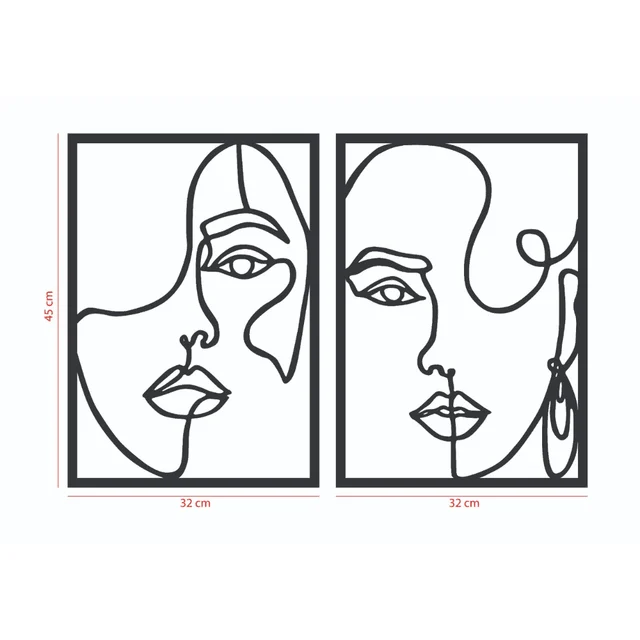 Wooden Woman Face Silhouette Wall Art - Homeko