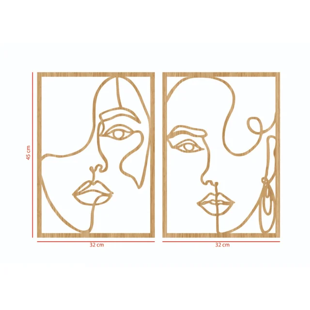 WoodenWomanFaceSilhouetteWallArt-Homeko6 Wooden Woman Face Silhouette Wall Art - Homeko