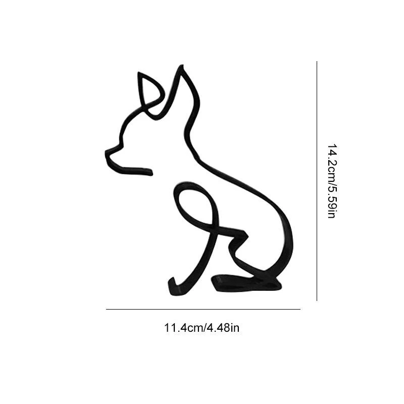 WroughtIronDogMiniature-Homeko1 Wrought Iron Dog Miniature - Homeko