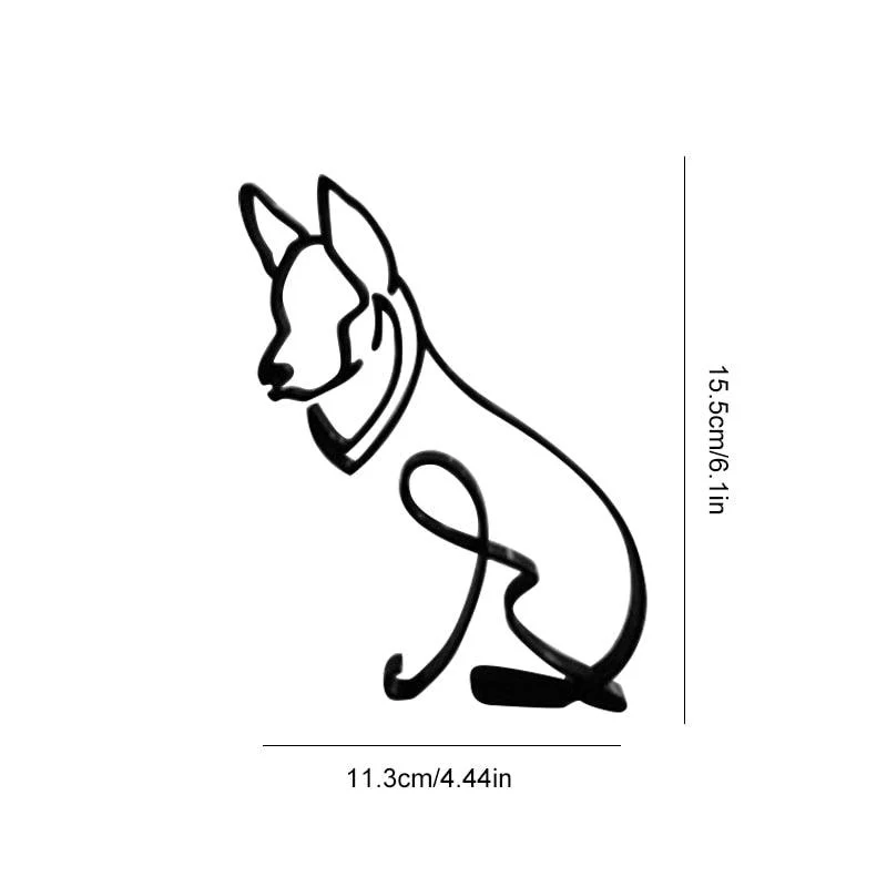 WroughtIronDogMiniature-Homeko10 Wrought Iron Dog Miniature - Homeko