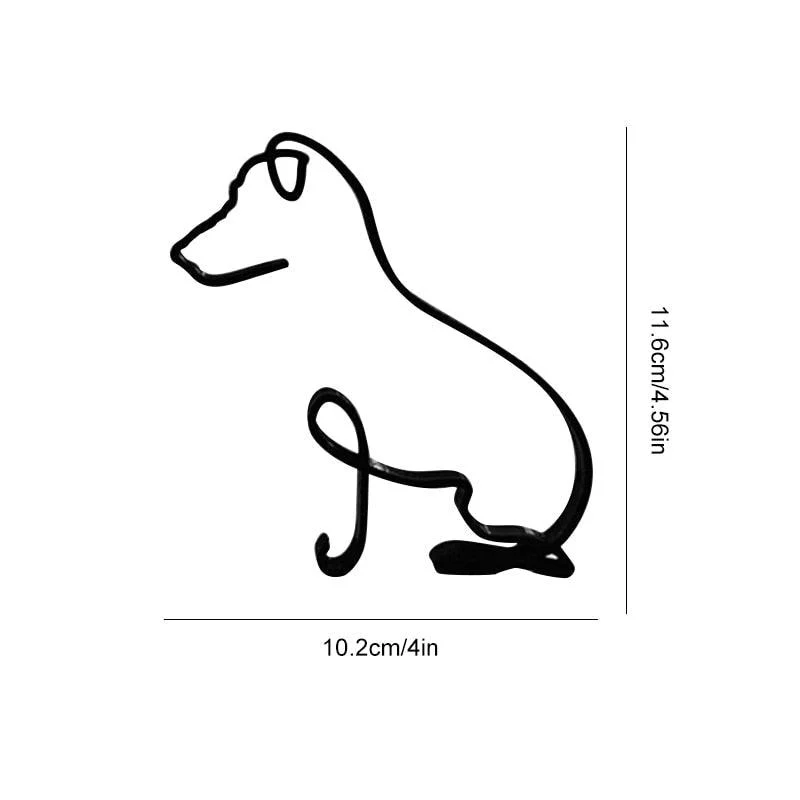WroughtIronDogMiniature-Homeko12 Wrought Iron Dog Miniature - Homeko