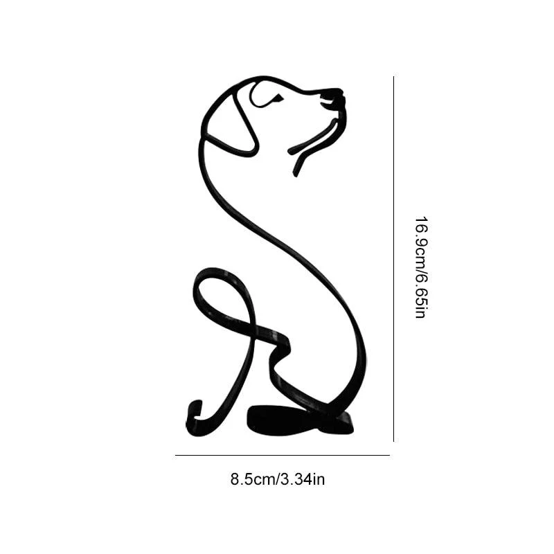WroughtIronDogMiniature-Homeko14 Wrought Iron Dog Miniature - Homeko