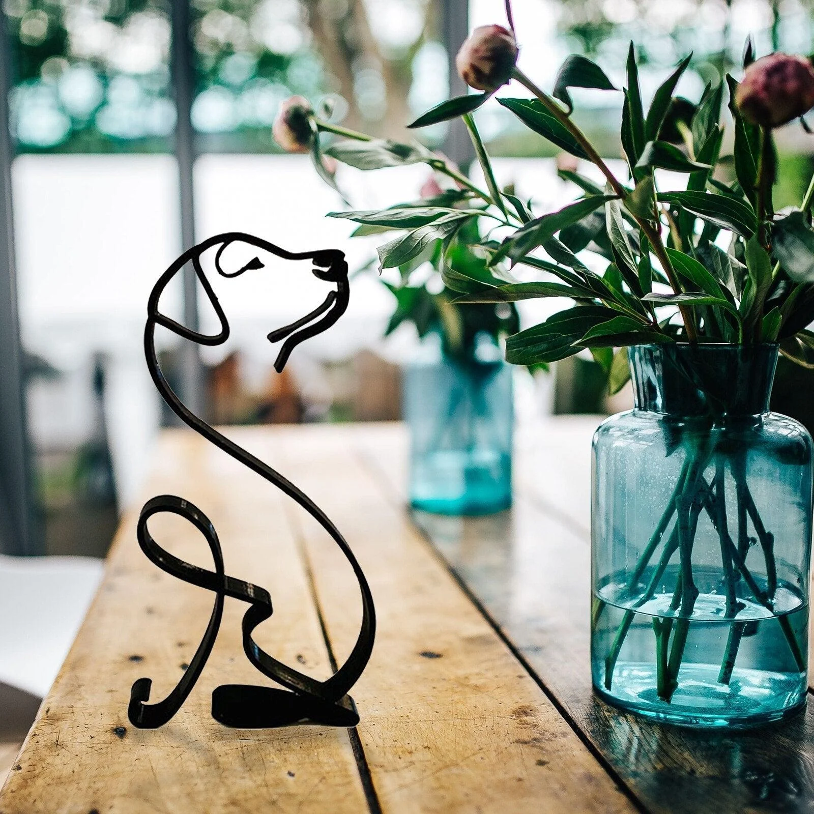 WroughtIronDogMiniature-Homeko6 Wrought Iron Dog Miniature - Homeko
