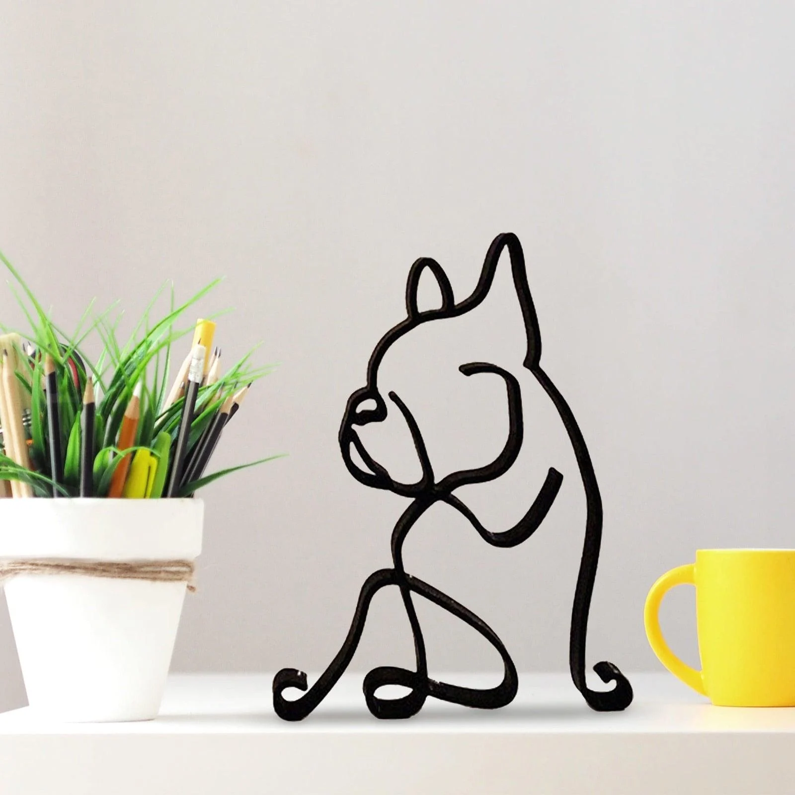 WroughtIronDogMiniature-Homeko7 Wrought Iron Dog Miniature - Homeko