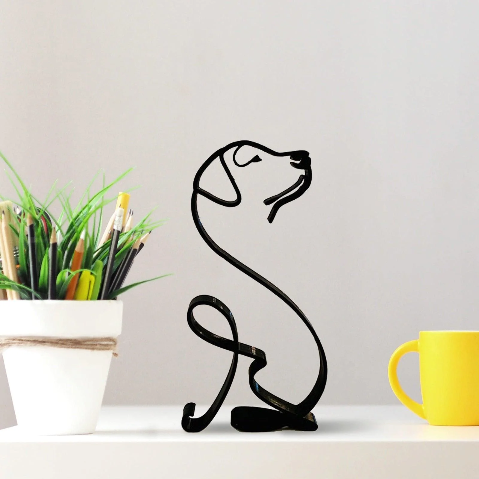 WroughtIronDogMiniature-Homeko8 Wrought Iron Dog Miniature - Homeko