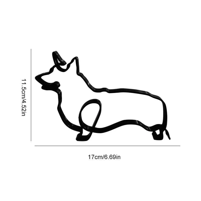WroughtIronDogMiniature-Homeko9 Wrought Iron Dog Miniature - Homeko