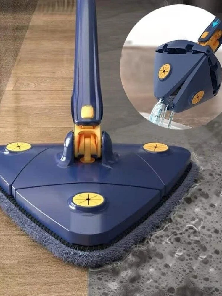 XRMYNew-Iengthened-Triangular-Mop-360-Degree-Telescopic-Rotatable-Adjustable-Floor-Cleaning-Mop-Absorbent-Wet-And-Dry Xrmynew Iengthened Triangular Mop 360 Degree Telescopic Rotatable Adjustable Floor Cleaning Mop Absorbent Wet And Dry