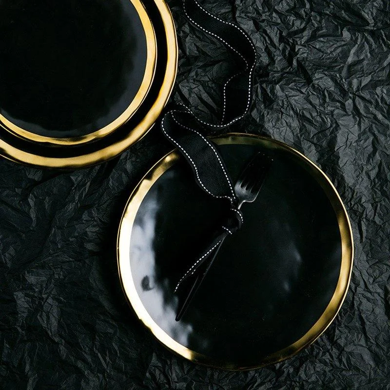 Yilala-Plate-Dinner-Dishes-Ceramic-Tableware-Black-Solid-Color-Plates-Dish-Porcelain-Round-Shape-Dinnerware_2 Yilala Plate Dinner Dishes Ceramic Tableware Black Solid Color Plates Dish Porcelain Round Shape Dinnerware 2