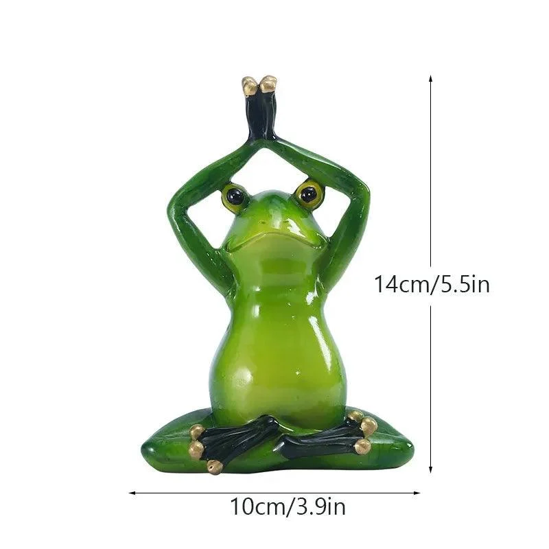 YogaFrogFigurines-Homeko11 Yoga Frog Figurines - Homeko