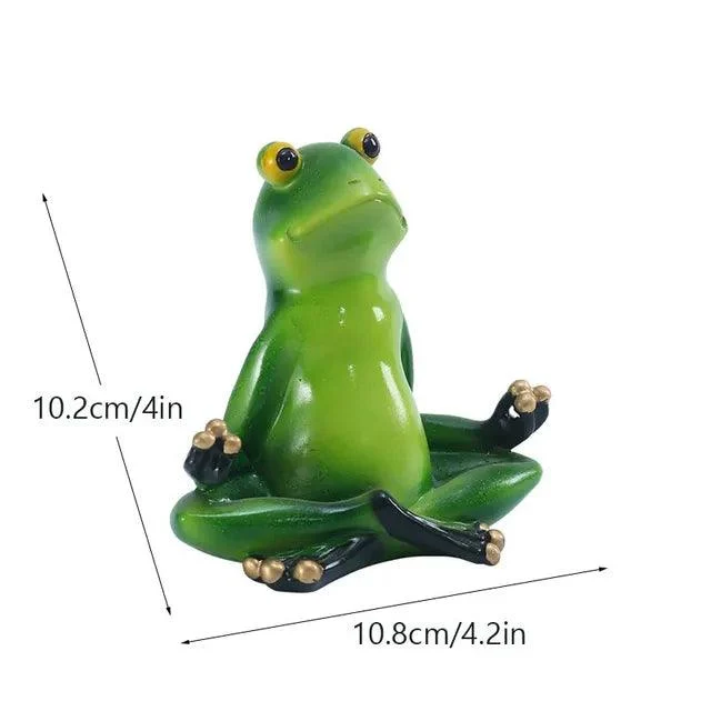 YogaFrogFigurines-Homeko12 Yoga Frog Figurines - Homeko