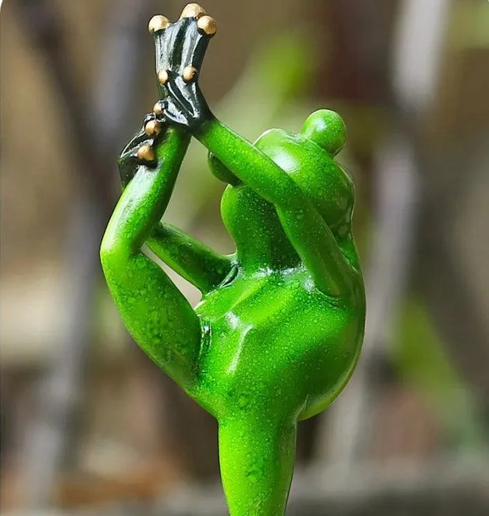 YogaFrogFigurines-Homeko9 Yoga Frog Figurines - Homeko