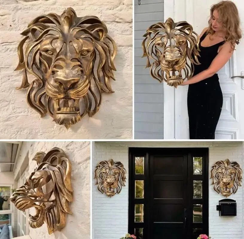 Zeldzame Vondst Grote Leeuwenkop Aan De Muur Gemonteerde Kunstsculptuur Goudhars Leeuwenkop Kunstmuur Luxe Decor Keukenmuur Slaapkamer 23bf9066 592c 4a70 9206 1f290e2eb0b2