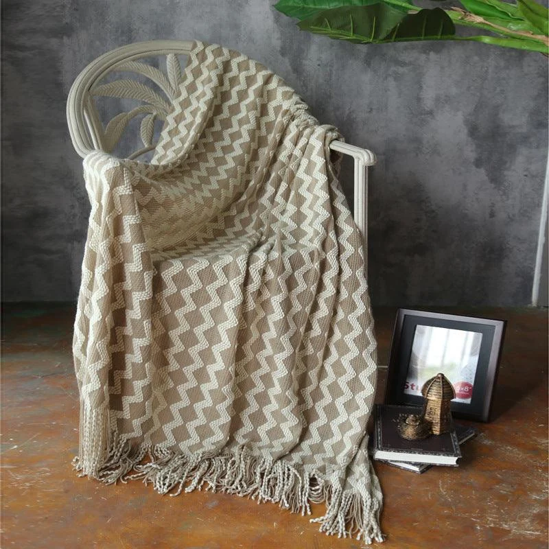 ZigZagFringeChenilleBlanket-Homeko6 Zig Zag Fringe Chenille Blanket - Homeko