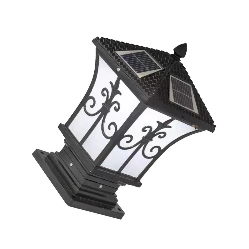 Zonne-Energie-Retro-Lantaarn-Lamp-Led-Outdoor-Kolom-Licht-Voor-Tuin-Hek-Decoratie Zonne Energie Retro Lantaarn Lamp Led Outdoor Kolom Licht Voor Tuin Hek Decoratie
