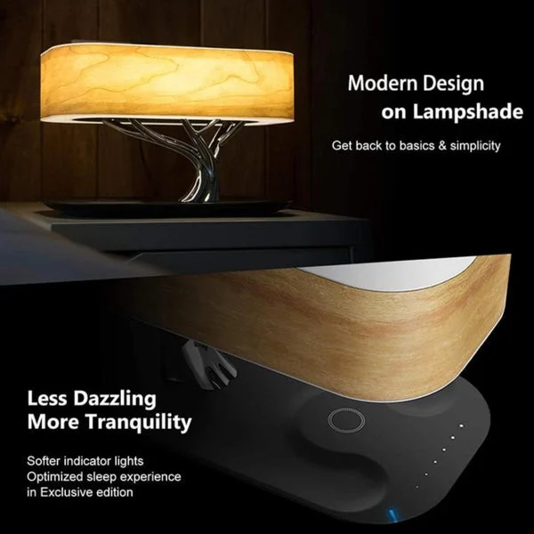 Elegant Light of Tree All-in-One LED Lamp & Wireless Phone Charger