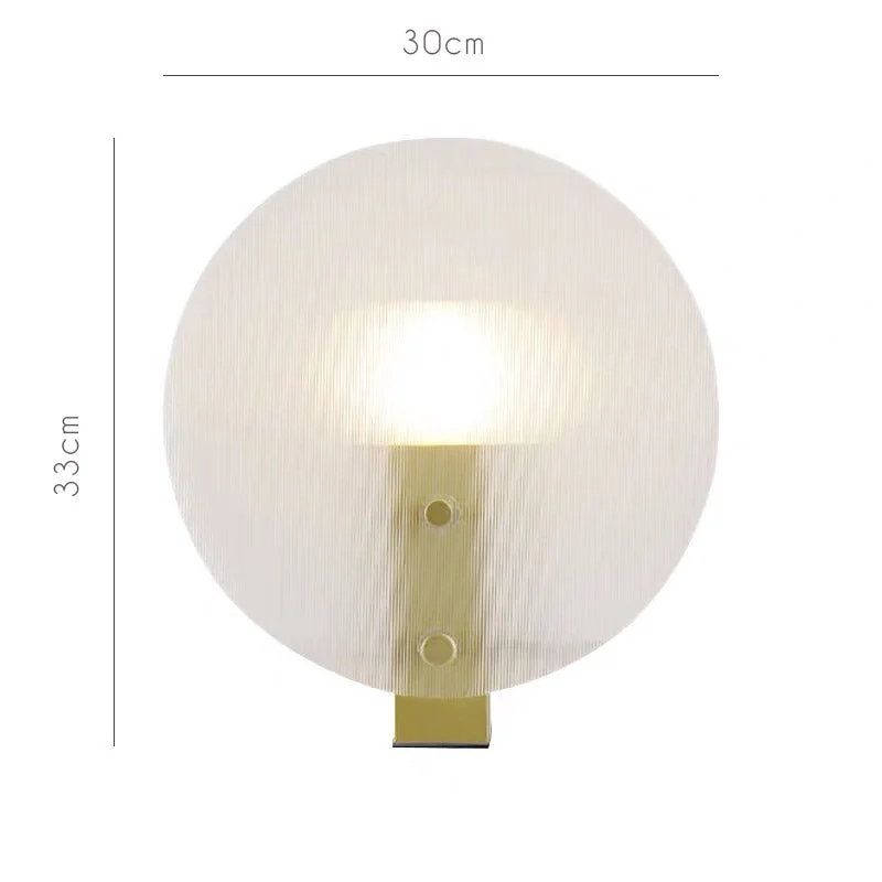acrylic round abstract table lamp