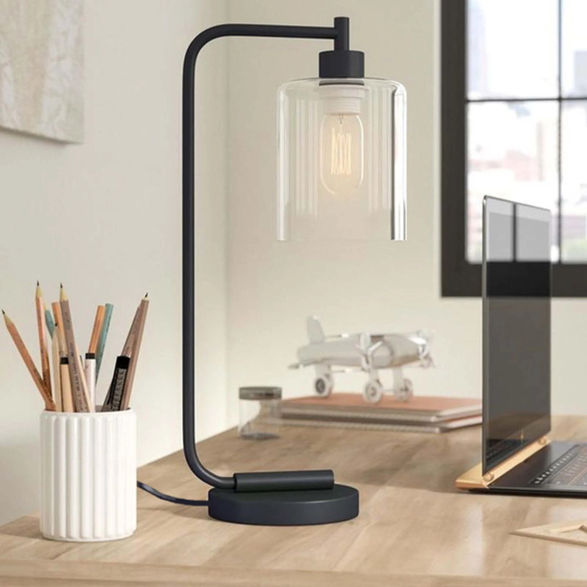 Ambiance Stilvolle Tischlampe Zylindrische Form Modern Xlumina 1