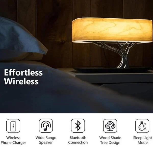 Elegant Light of Tree All-in-One LED Lamp & Wireless Phone Charger