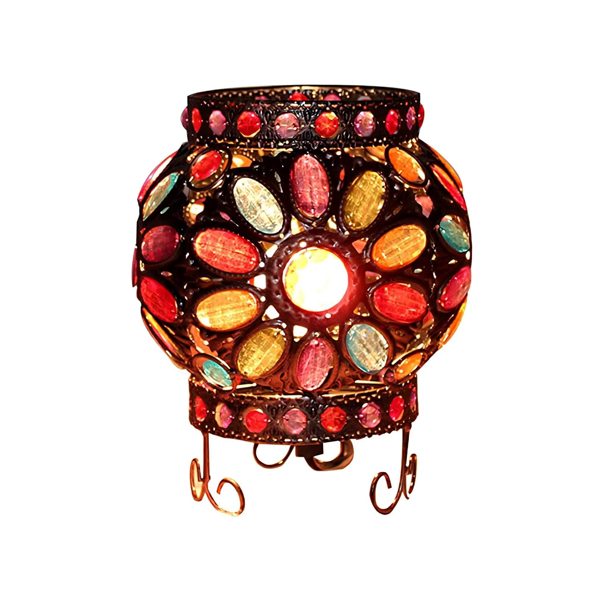 Beadlight Nachttischlampe Mit Acrylperlen In Bronze Nachtlicht Dekorative Beleuchtung Schlafzimmerlampe Xlumina
