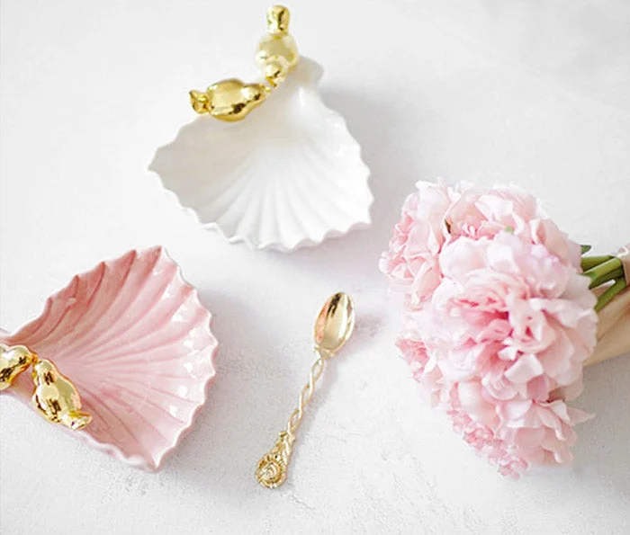 gold bird jewel leaf tray