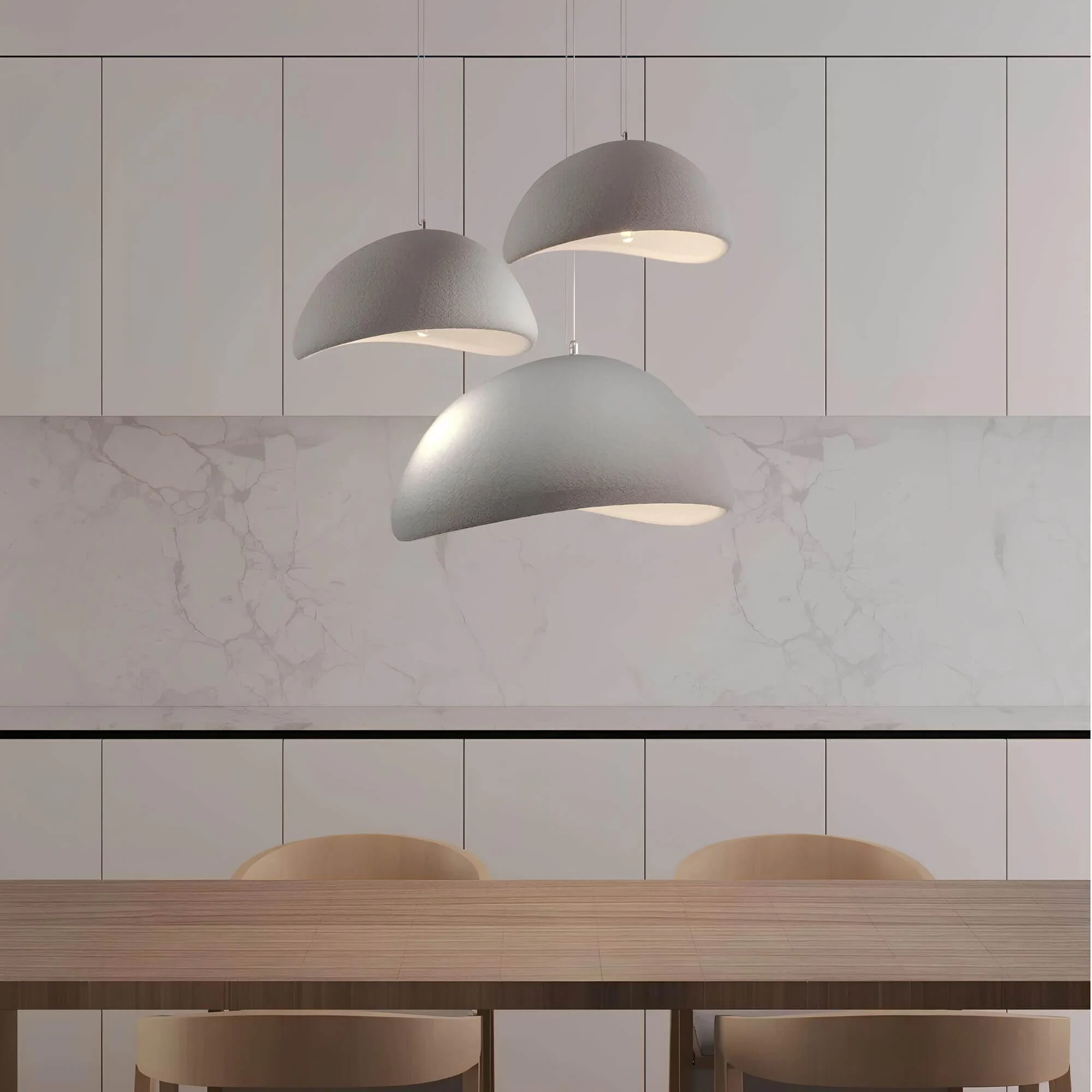 Blomo Wabi Sabi Deckenlampe Naturholz Weiss Led Deckenleuchte Wohnzimmer Schlafzimmer Xlumina1