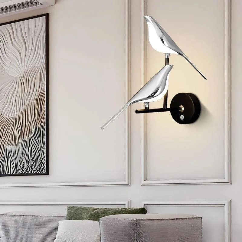 Cgovgouden Zilveren Touch Schakelaar Vogel Led Wandlampen Wandlamp 360 Draaibare Indoor Led Wandlampen Voor Slaapkamer Gang F38a5451 433c 4611 A772 Aed1370dce95