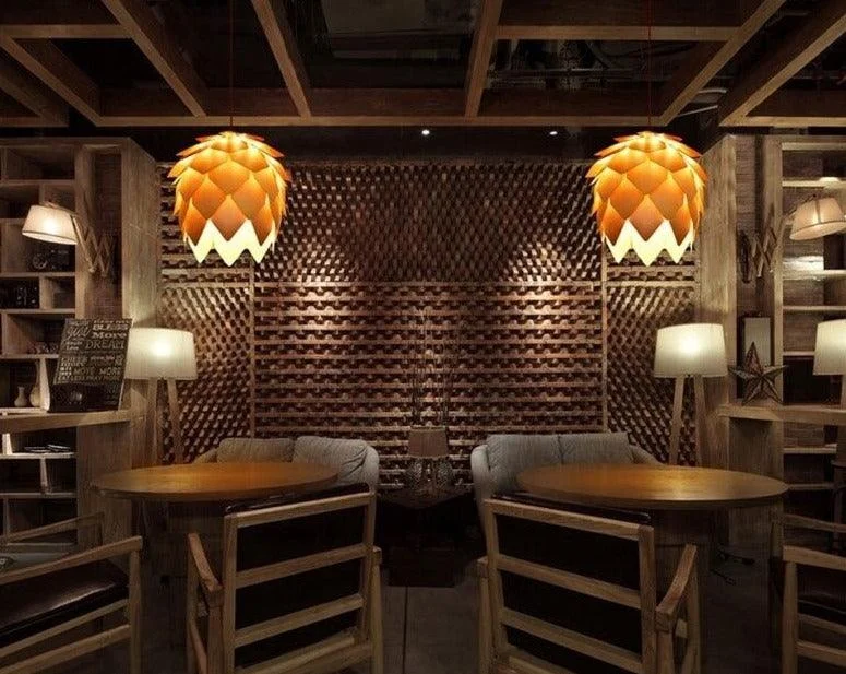 Chinese Style Wood Pendant Lights Pine C Description 4