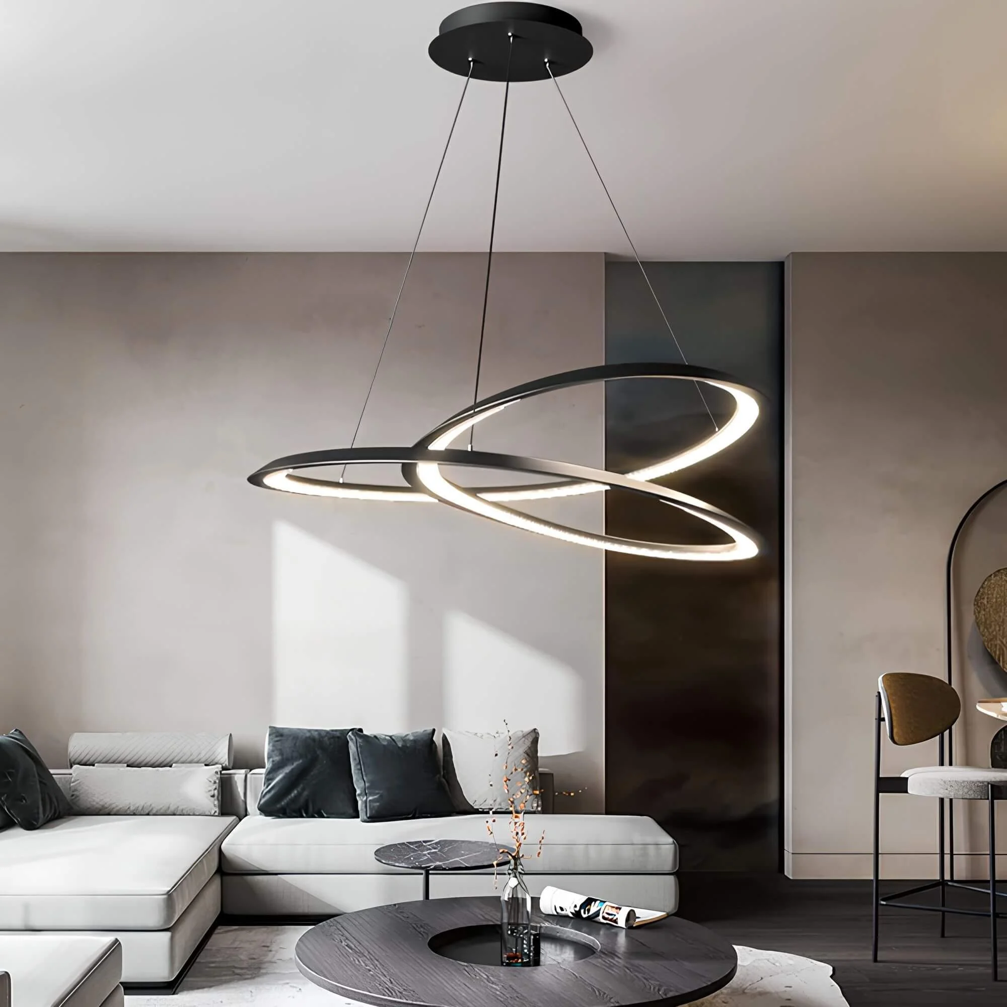 circular-loop-led-pendelleuchte-schwarz-weiss-modern-energiesparend-wohnzimmer-buero-xlumina2 Circular Loop Led Pendelleuchte Schwarz Weiss Modern Energiesparend Wohnzimmer Buero Xlumina2