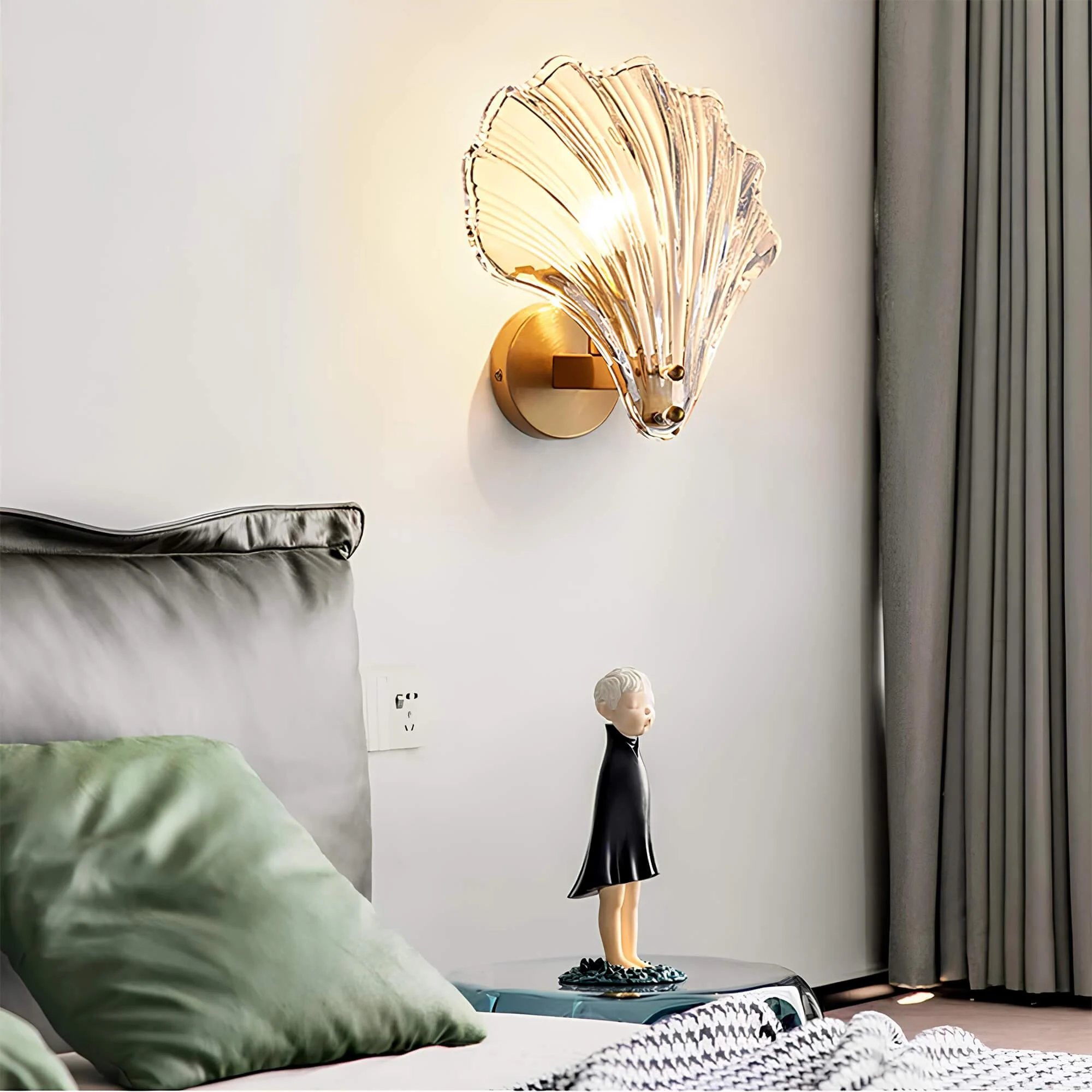 coralglimmer-wandlampe-muschelfoermiges-glas-elegant-design-wohnzimmer-schlafzimmer-flur-xlumina2 Coralglimmer Wandlampe Muschelfoermiges Glas Elegant Design Wohnzimmer Schlafzimmer Flur Xlumina2