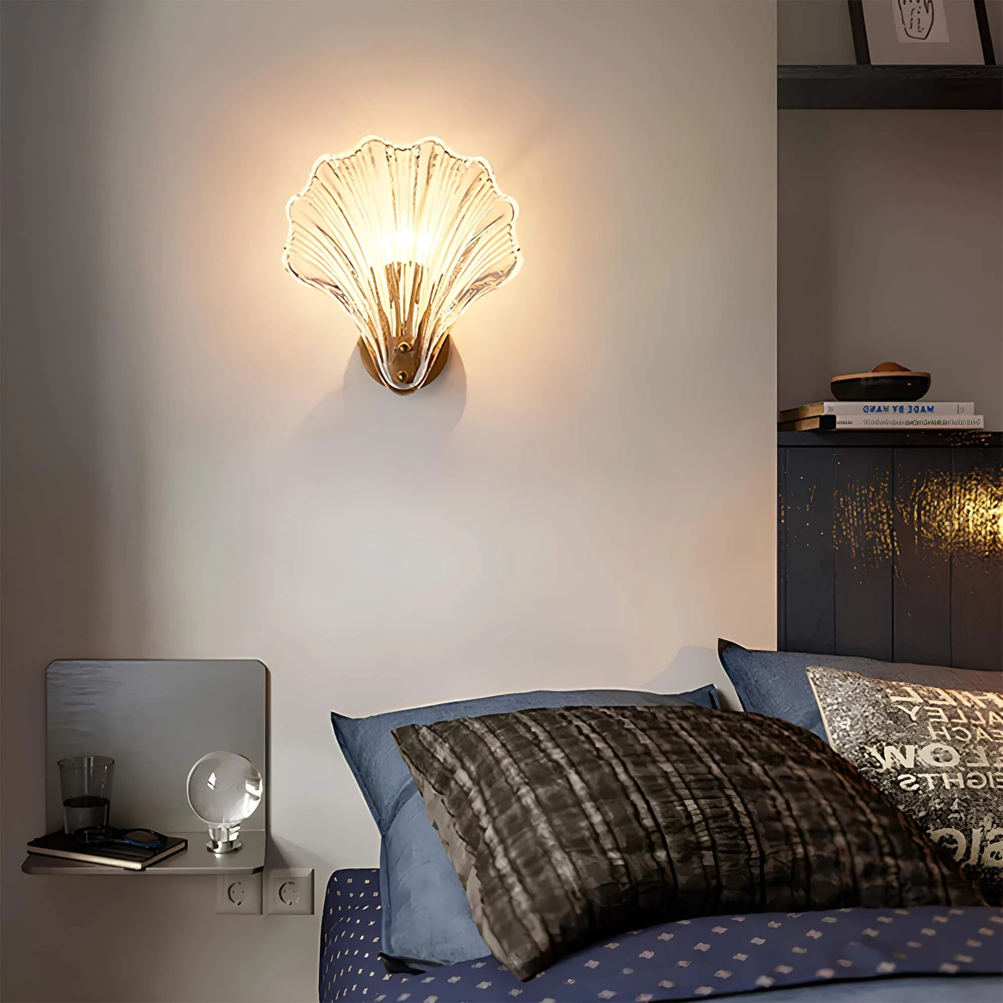 coralglimmer-wandlampe-muschelfoermiges-glas-elegant-design-wohnzimmer-schlafzimmer-flur-xlumina3 Coralglimmer Wandlampe Muschelfoermiges Glas Elegant Design Wohnzimmer Schlafzimmer Flur Xlumina3