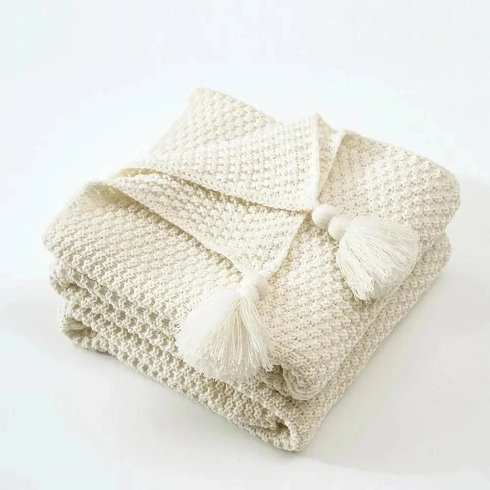 cosy-woollen-knitted-tassel-sofa-blanket-416985 Cosy Woollen Knitted Tassel Sofa Blanket 416985