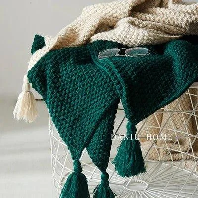 cosy-woollen-knitted-tassel-sofa-blanket-844691 Cosy Woollen Knitted Tassel Sofa Blanket 844691