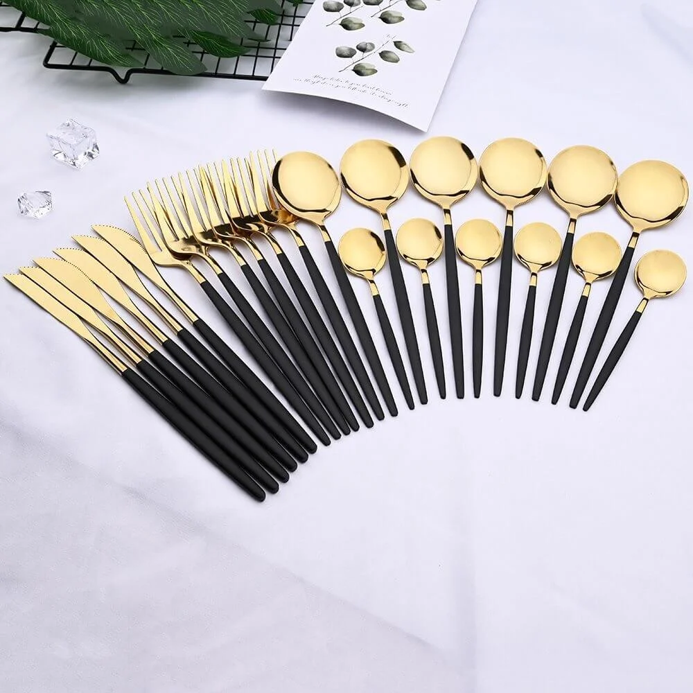 Couverts En Acier Inoxydable 24 Pieces Main 5
