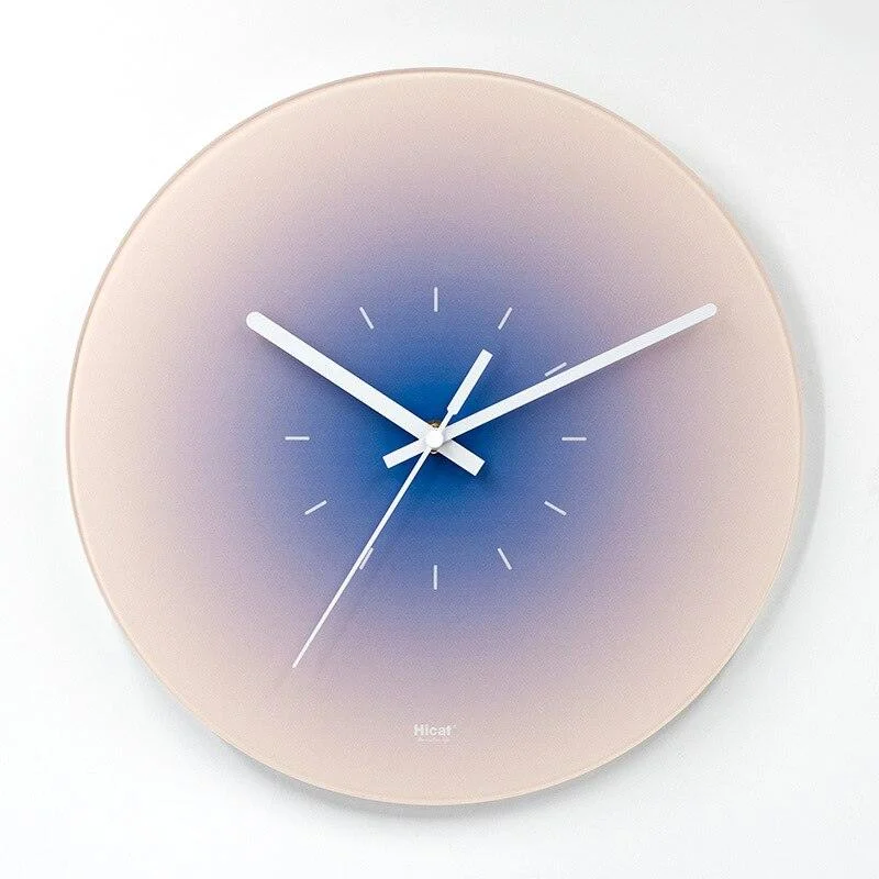 dMGQJoylove-Nordic-Sunset-Wall-Clock-Celebrity-Ins-Light-Luxury-Living-Room-Punch-free-Creative-Decoration-Mute Dmgqjoylove Nordic Sunset Wall Clock Celebrity Ins Light Luxury Living Room Punch Free Creative Decoration Mute
