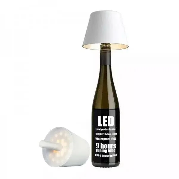 Diy Cordless Rechargeable Wine Bottle Table Lamp Head