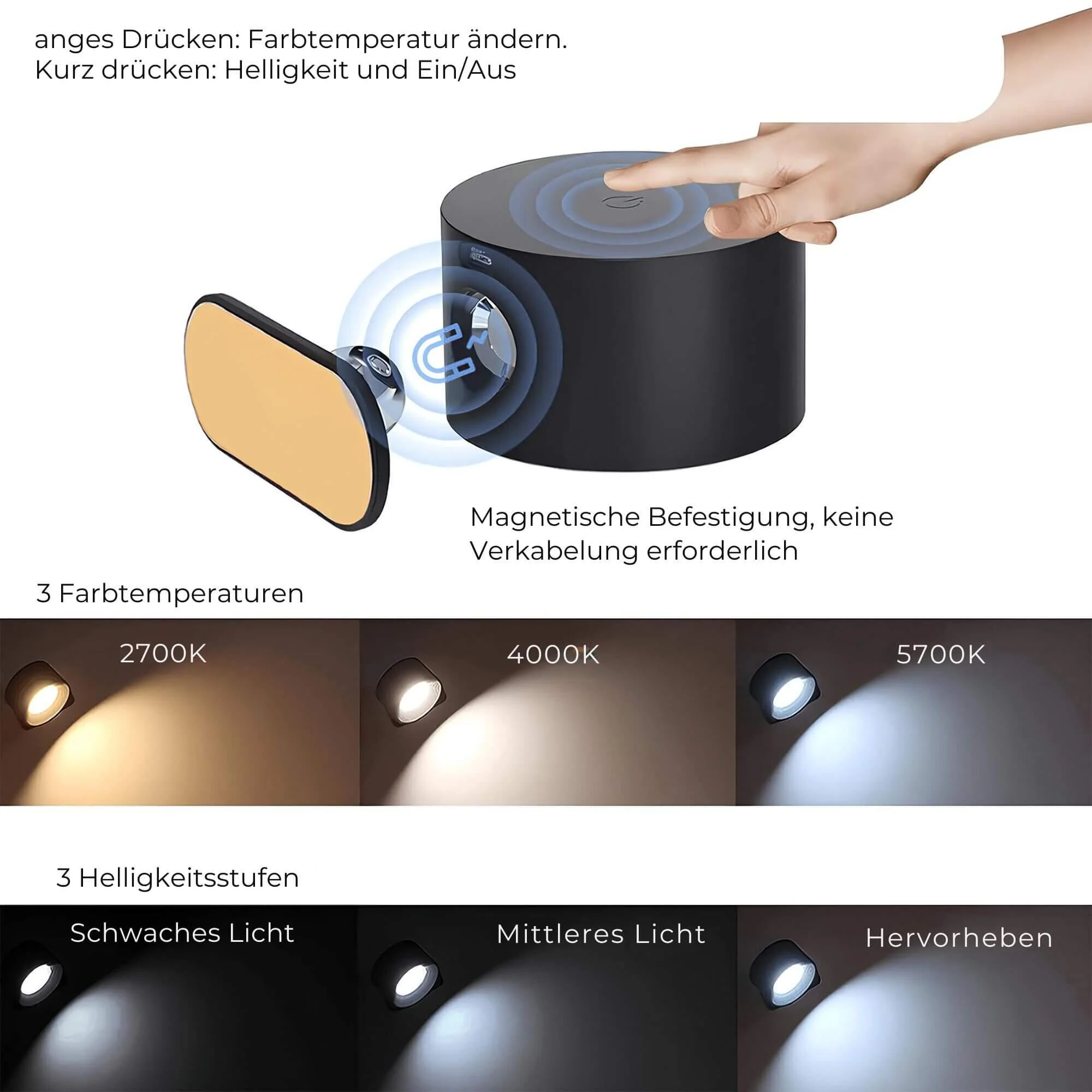 flexilamp-kabellose-360-grad-wandlampe-schwarz-weiss-gold-silber-wiederaufladbar-modern-design-xlumina11 Flexilamp Kabellose 360 Grad Wandlampe Schwarz Weiss Gold Silber Wiederaufladbar Modern Design Xlumina11