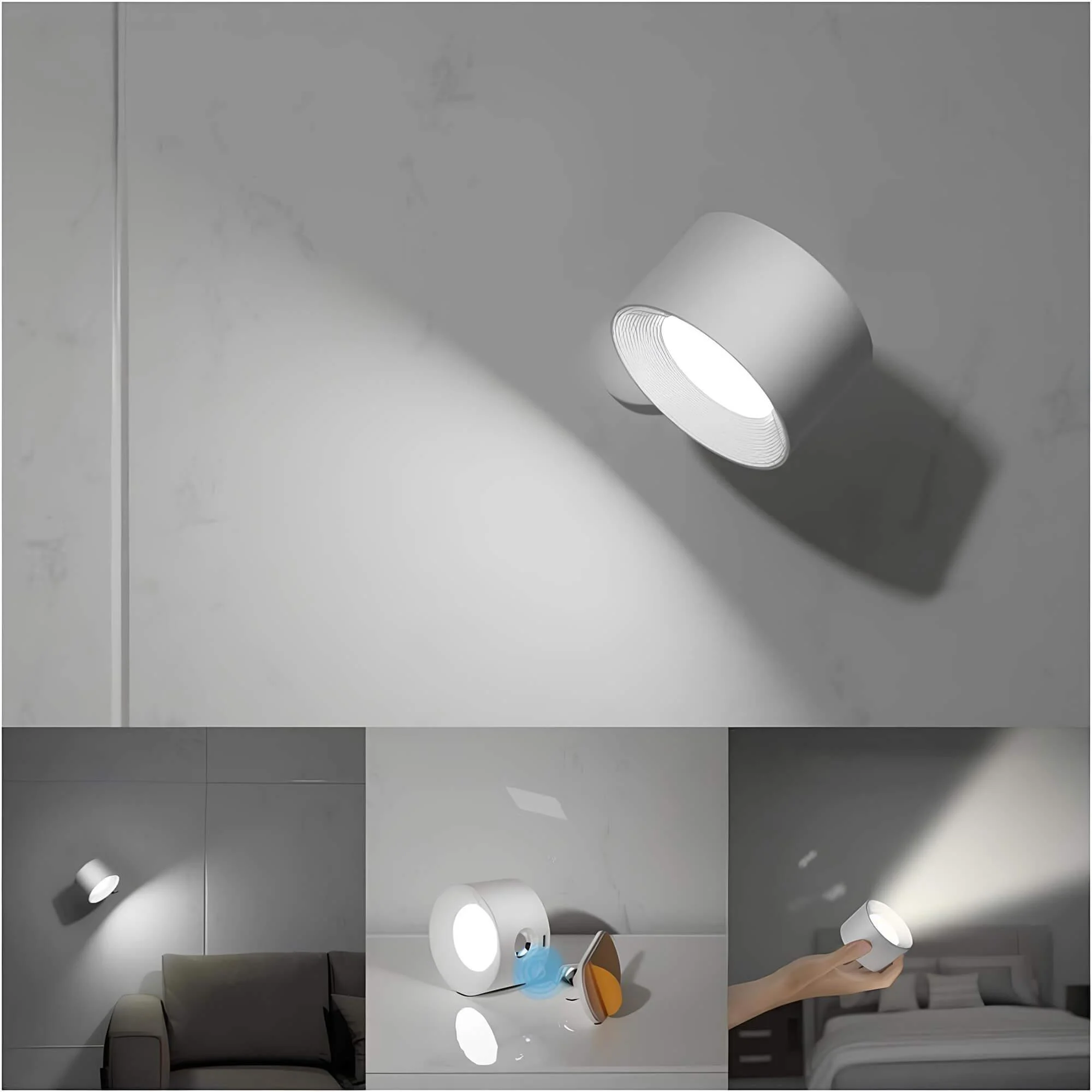 flexilamp-kabellose-360-grad-wandlampe-schwarz-weiss-gold-silber-wiederaufladbar-modern-design-xlumina5 Flexilamp Kabellose 360 Grad Wandlampe Schwarz Weiss Gold Silber Wiederaufladbar Modern Design Xlumina5
