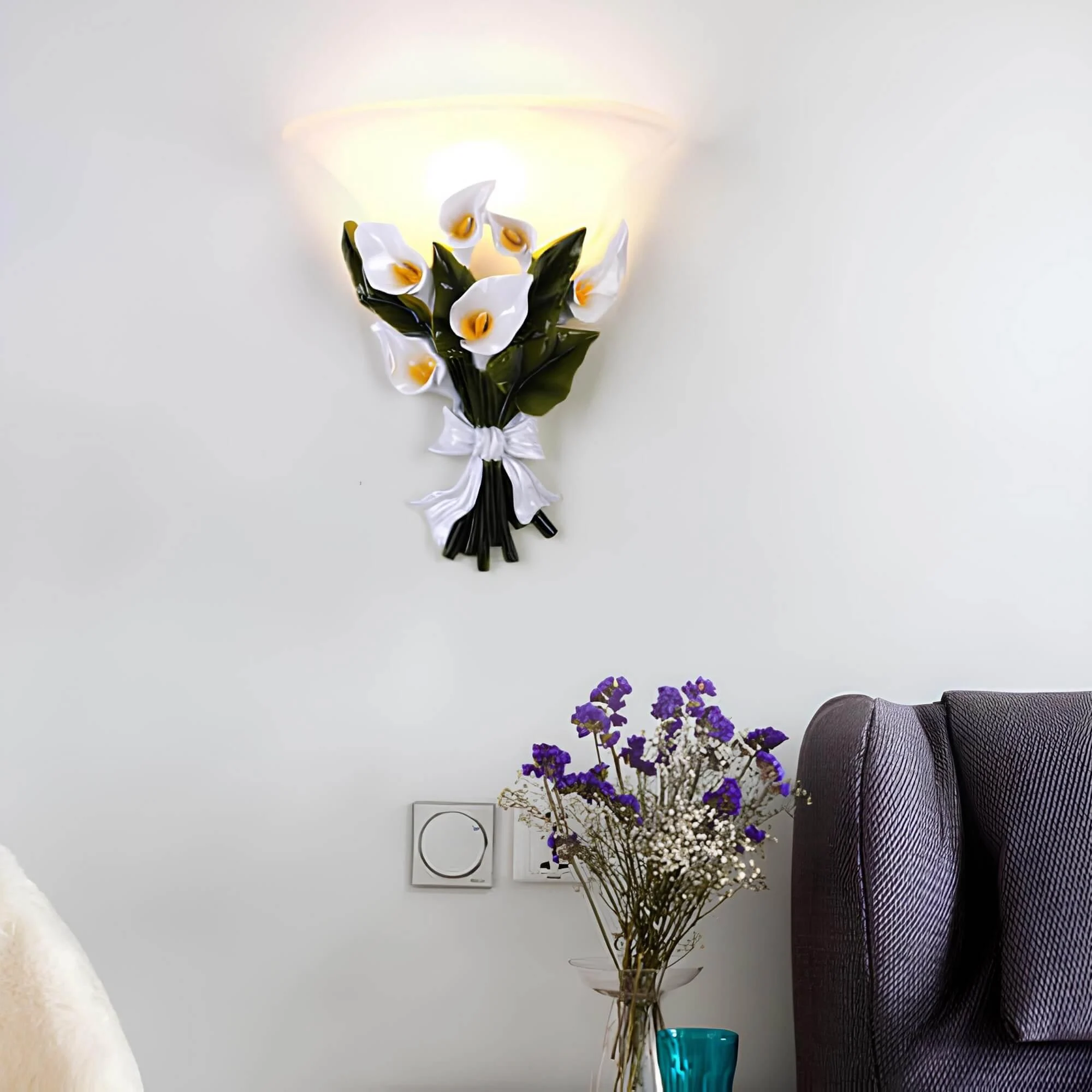 floralicht-wandlampe-blumenstrauss-design-schwarz-12w-led-wandleuchte-xlumina2 Floralicht Wandlampe Blumenstrauss Design Schwarz 12w Led Wandleuchte Xlumina2