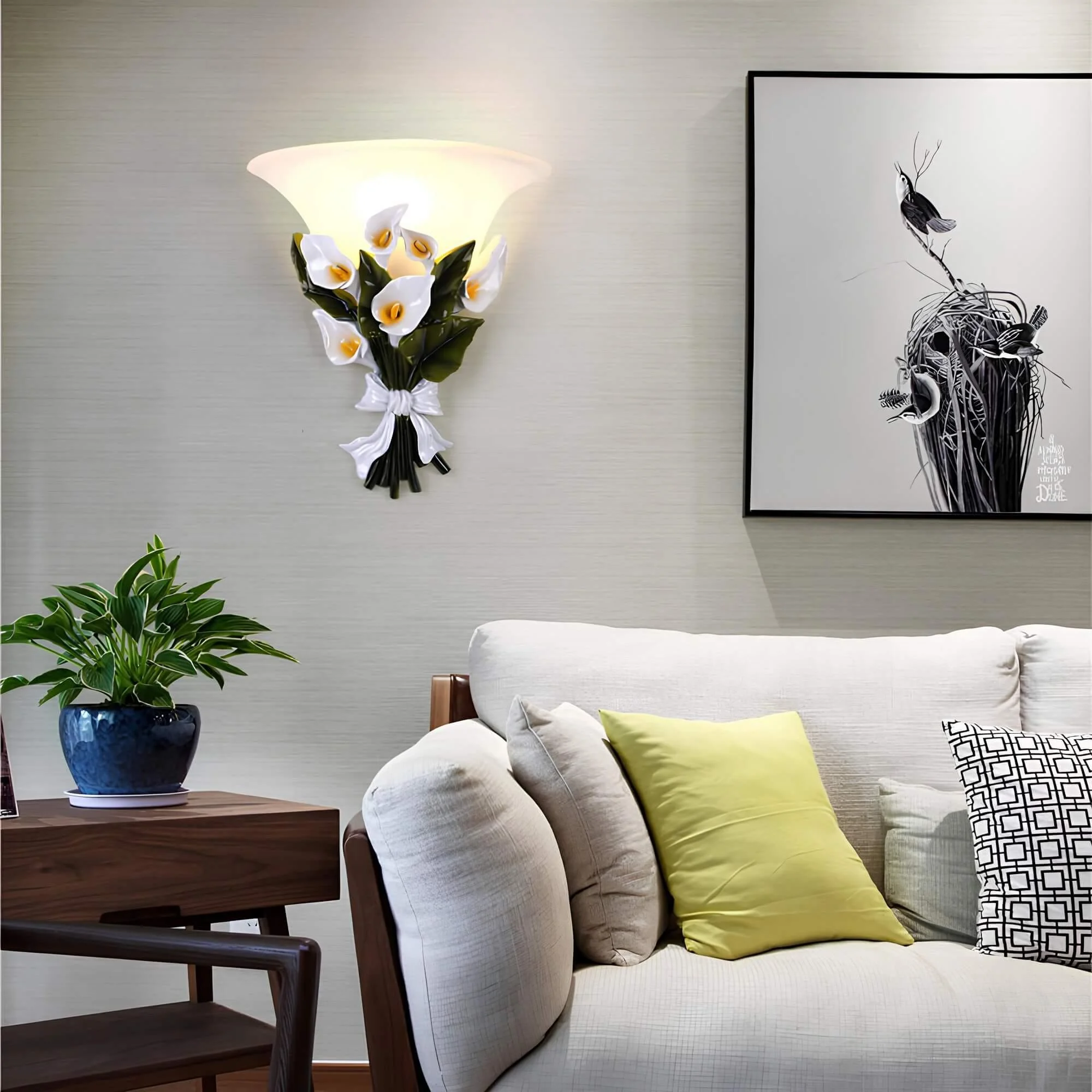 floralicht-wandlampe-blumenstrauss-design-schwarz-12w-led-wandleuchte-xlumina3 Floralicht Wandlampe Blumenstrauss Design Schwarz 12w Led Wandleuchte Xlumina3