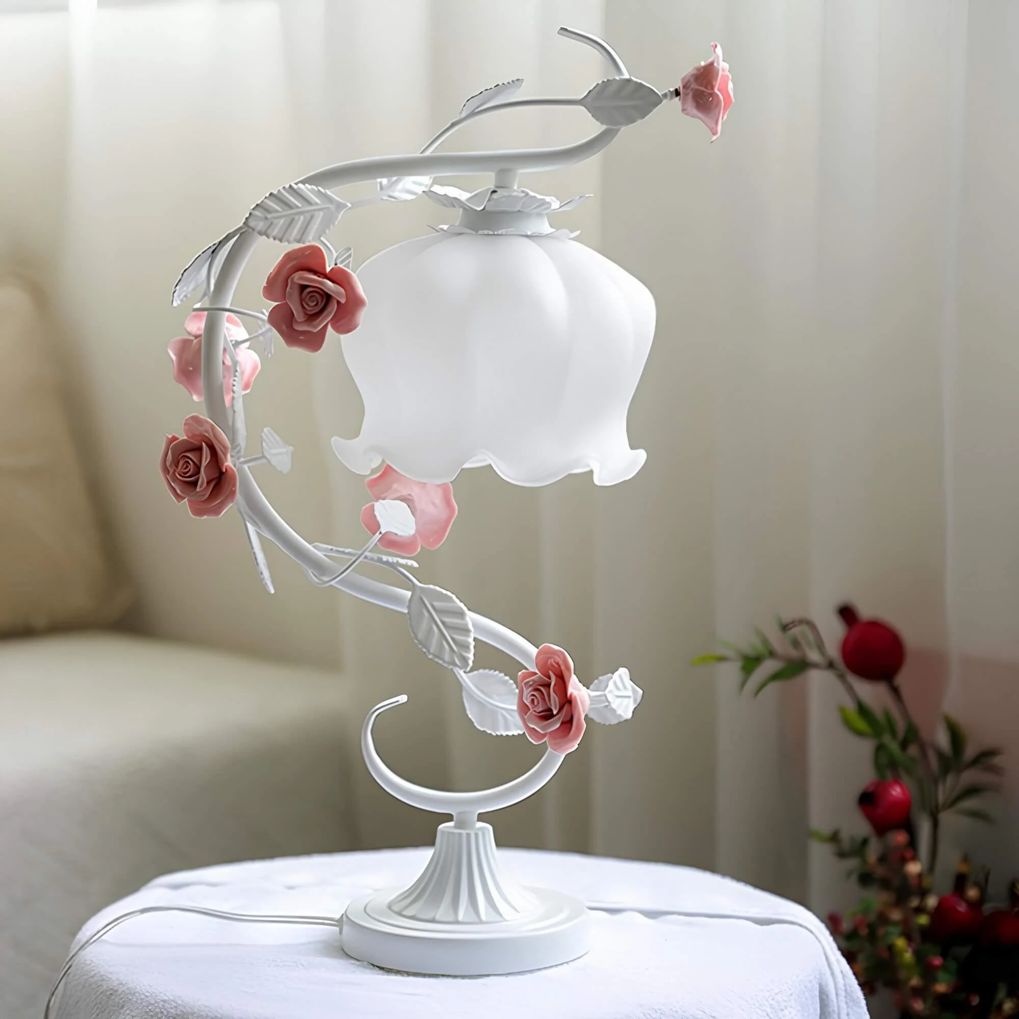 floralux-tischlampe-mit-keramikrose-pastorale-stil-tischleuchte-innenbeleuchtung-xlumina3 Floralux Tischlampe Mit Keramikrose Pastorale Stil Tischleuchte Innenbeleuchtung Xlumina3
