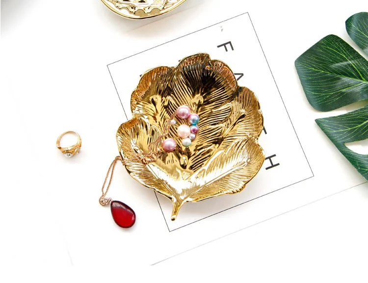 gold fruit jewelry tray