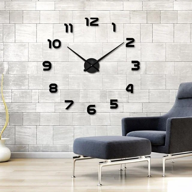 Full Size 3d Acrylic Living Room Wall Clock 937264