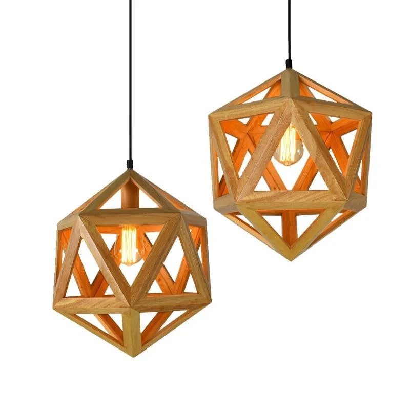 geometric-solid-wood-pendant-lights-with-bulb-300022 Geometric Solid Wood Pendant Lights With Bulb 300022