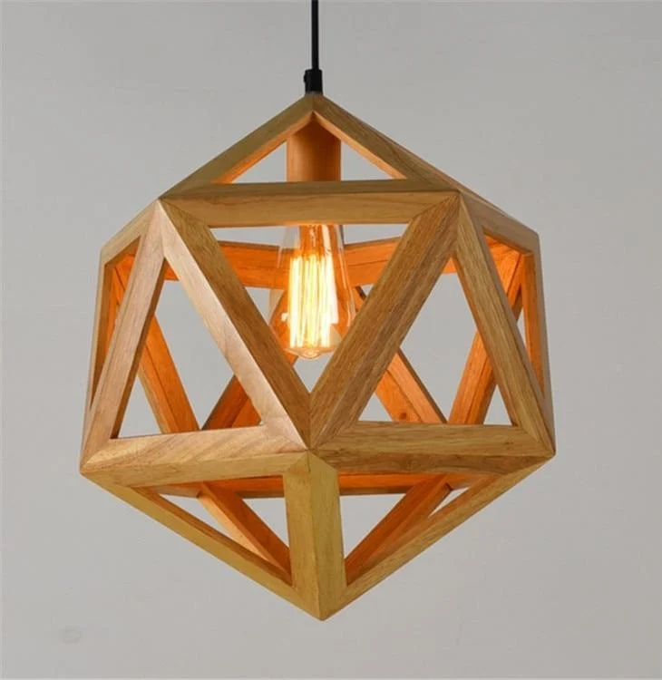 geometric-solid-wood-pendant-lights-with-bulb-531311 Geometric Solid Wood Pendant Lights With Bulb 531311