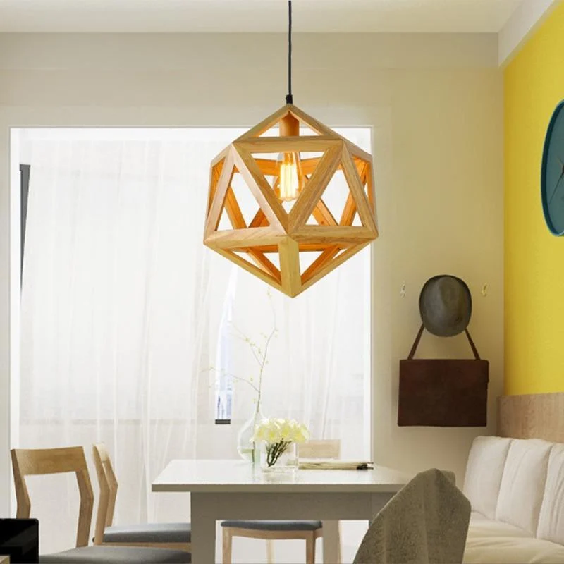 geometric-solid-wood-pendant-lights-with-bulb-589945 Geometric Solid Wood Pendant Lights With Bulb 589945