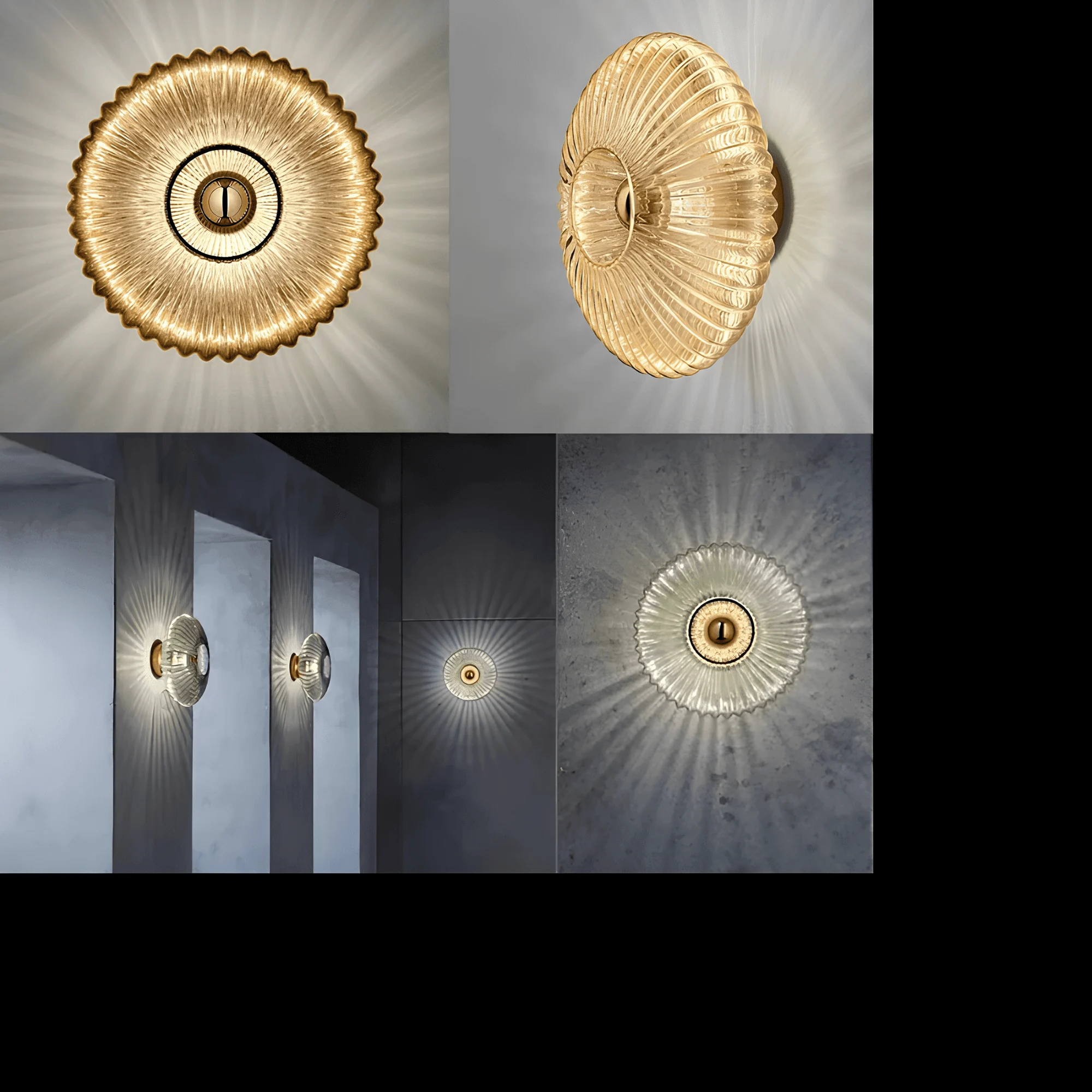 Glas Wandleuchte Wellenlicht 10w 2700k Elegant Modern Wohnzimmer Xlumina 5