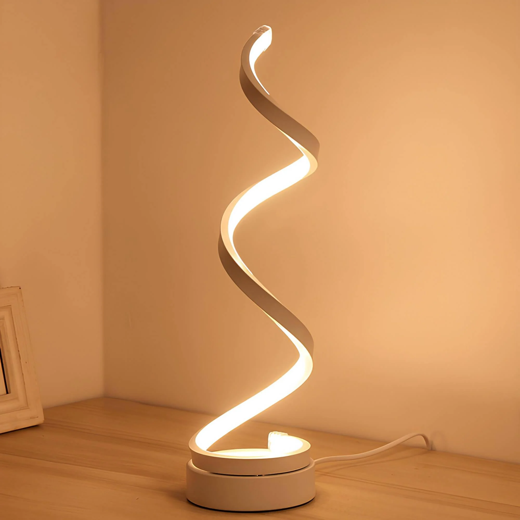 globulb-led-spirallampe-tischleuchte-modern-schwarz-weiss-dimmbar-wohnzimmer-buero-xlumina3 Globulb Led Spirallampe Tischleuchte Modern Schwarz Weiss Dimmbar Wohnzimmer Buero Xlumina3