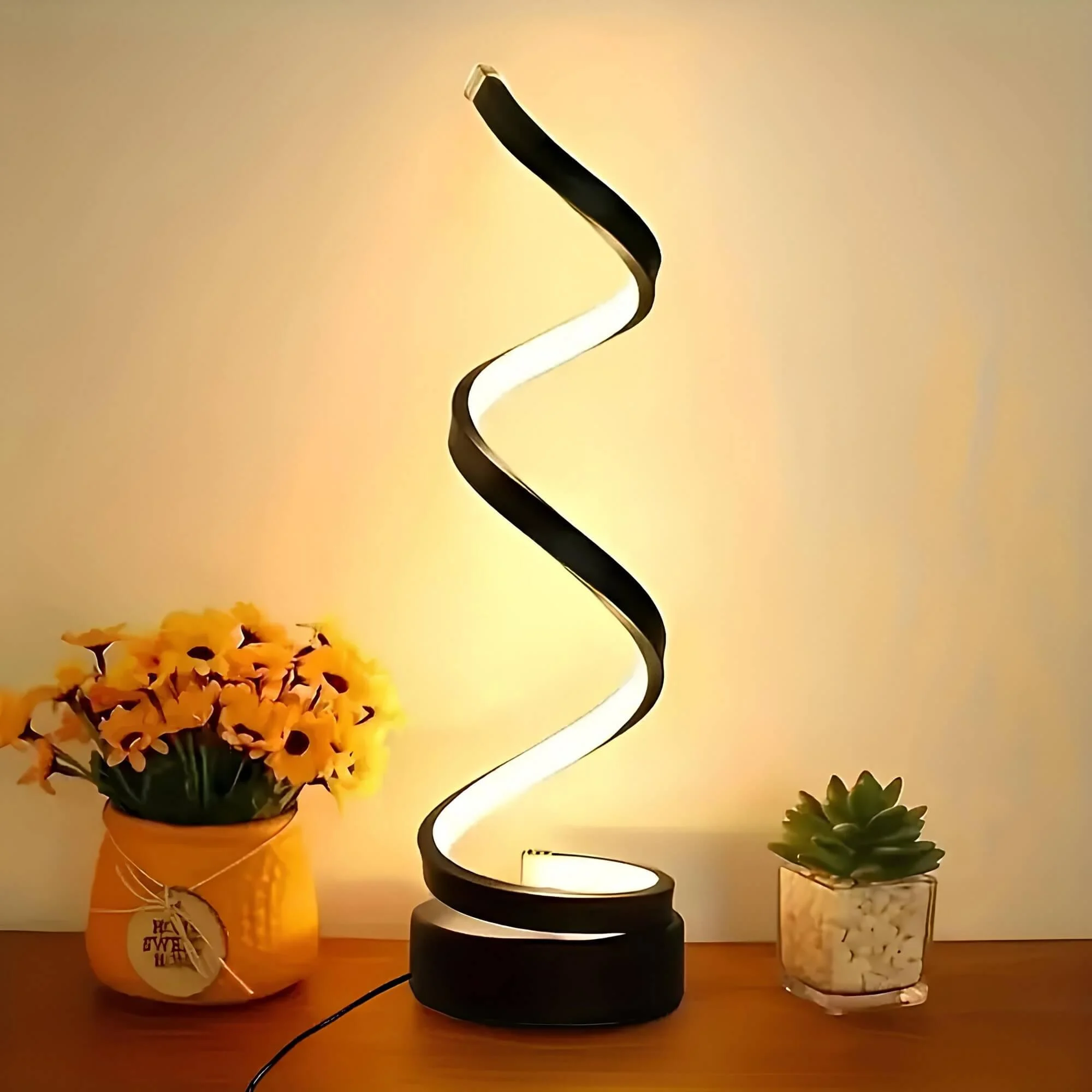 gloedcurve-spiral-tischlampe-modern-led-schwarz-weiss-gold-wohnzimmer-xlumina2 Gloedcurve Spiral Tischlampe Modern Led Schwarz Weiss Gold Wohnzimmer Xlumina2